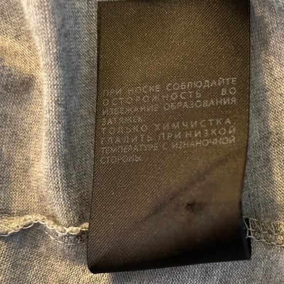 All Saints Scoop Neck Graduated Length Gray Dress Silk Top Jersey Skirt Size 8 - Picture 10 of 10